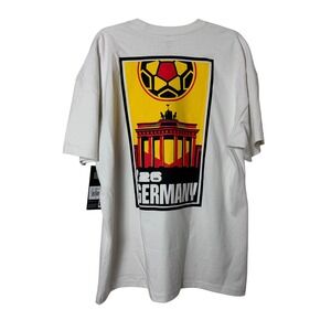 FIFA World Cup 2026 Germany T-Shirt Mens Large White Cotton Soccer Graphic Tee